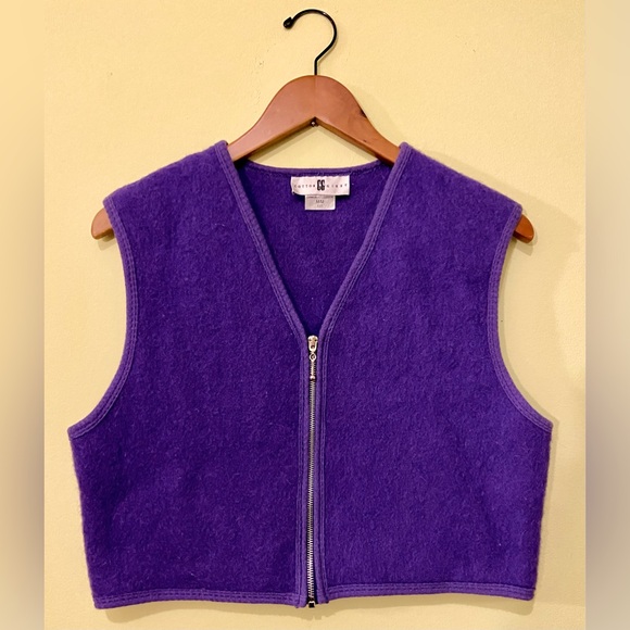Cotton Ginny Jackets & Blazers - Vintage CG boiled wool zip-up liner vest